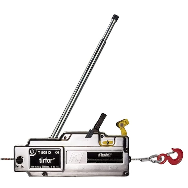 Tractel Griphoist Manual Wire Rope Hoist, 2,000 lb. 1 Ton, 100 ft, T508D 18109100K - main